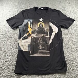 Givenchy T-Shirt Size L Black Graphic Madonna Shark Jaw Print Cotton Portugal